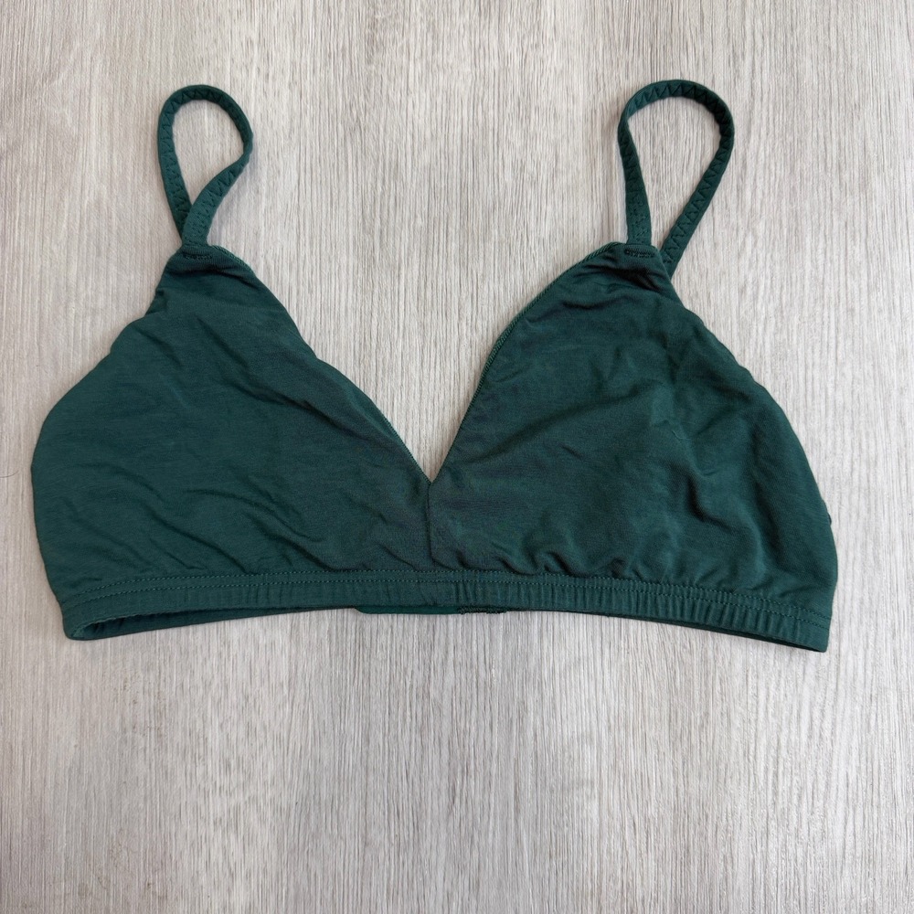 Huha Triangle Bra Green Medium Mineral Wireless Comfort Bralette